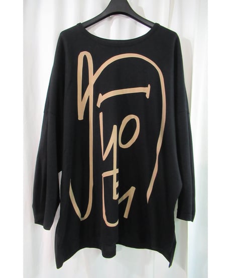 17aw BLACK and BLACK yohji yamamoto +noir  プリントデザインカットソー NK-T57-073