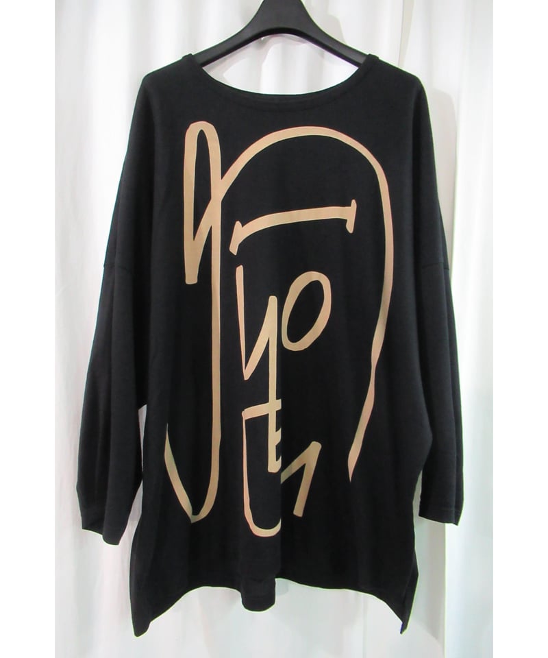 B Yohji Yamamoto ビー ヨウジヤマモト 17AW BLACK AND BLACK プリントTシャツ NK-T57-073 ブラック 2 Yohji Yamamoto - B Yohji Yamamoto ビー ヨウジヤマモト 17AW BLACK