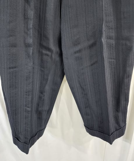 93AW yohji yamamoto femme 黒 ストライプワイドパンツ （FP-P01-131)