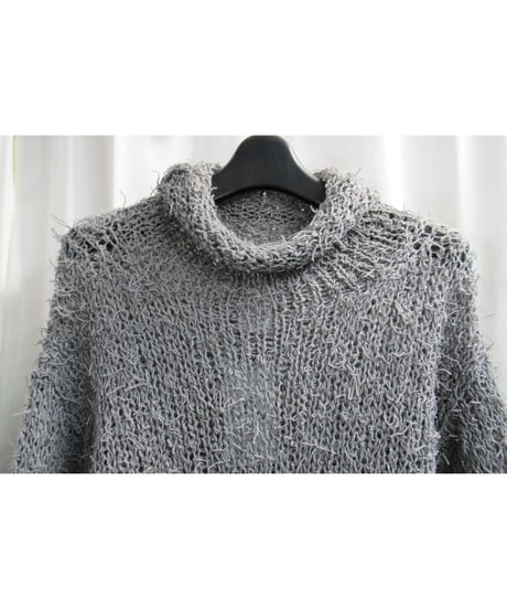 94aw yohji yamamoto pour homme vintage マリオネット期 グレー デザインニット（HV-K57-114）