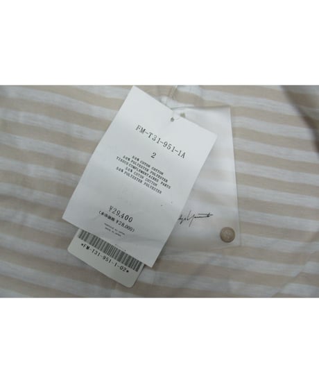 08ss 新品 yohji yamamoto femme ボーダー アシメトリーデザインカットソー FM-T31-951