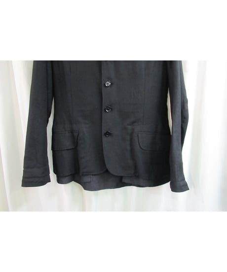 14ss yohji yamamoto pour homme  黒 レイヤードデザインジャケット HG-J19-802