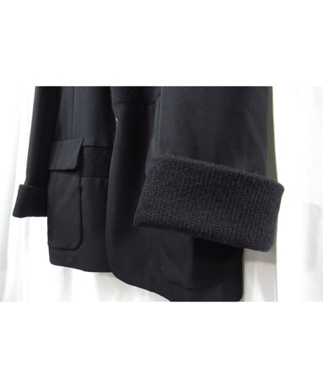 07aw yohji yamamoto pour homme ロゴ メッセージデザイン ニット切り替えジャケット（HX-J35-101）