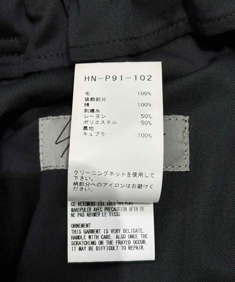 2020SS yohji yamamoto pour homme 刺繡パンツ（HN-P19-102）