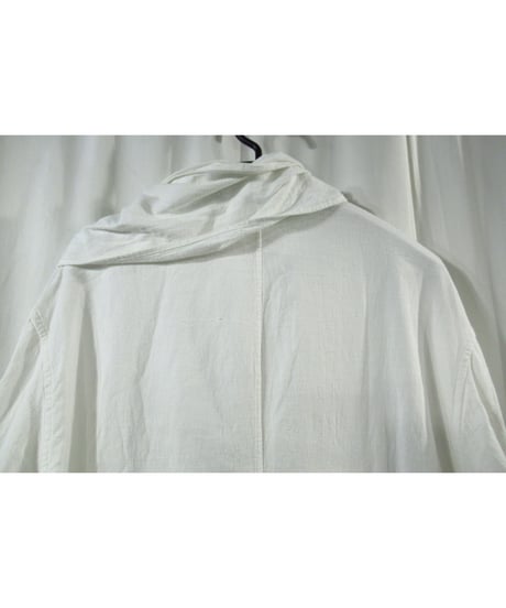 17ss yohji yamamoto pour homme コットン ストールデザイン スタンドカラーコート（HD-C02-013）