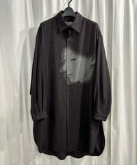 2020SS yohji yamamoto pour homme 内田すずめ プリント ロングブラウス（HN-B30-511）