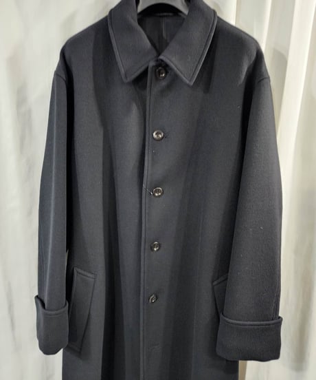1998aw yohji yamamoto pour homme 黒 vintage ベルト付き ロングコート  (HY-C14-119)