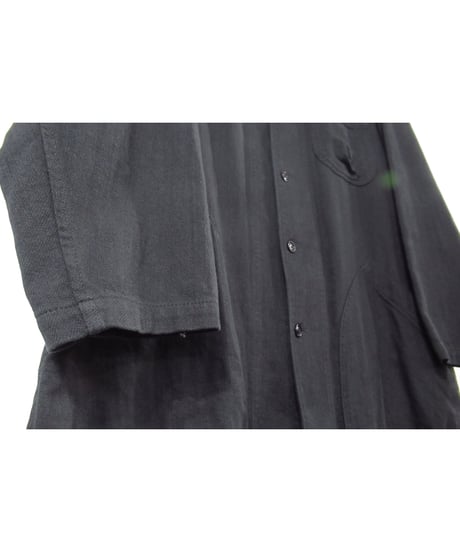 16aw yohji yamamoto pour homme コットン ポケットデザイン ロングブラウス（HR-B41-038）