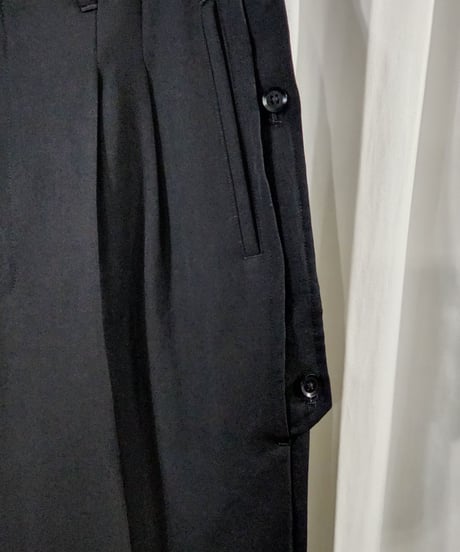 14AW yohji yamamoto pour homme 黒 デザインパンツ  （HF-P15－100）