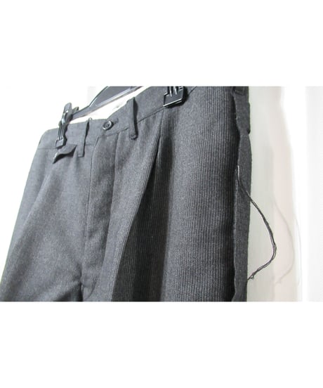 95aw yohji yamamoto pour homme vintage 鹿鳴館期 グレーストライプダメージ加工セットアップ（HE-J64-119）