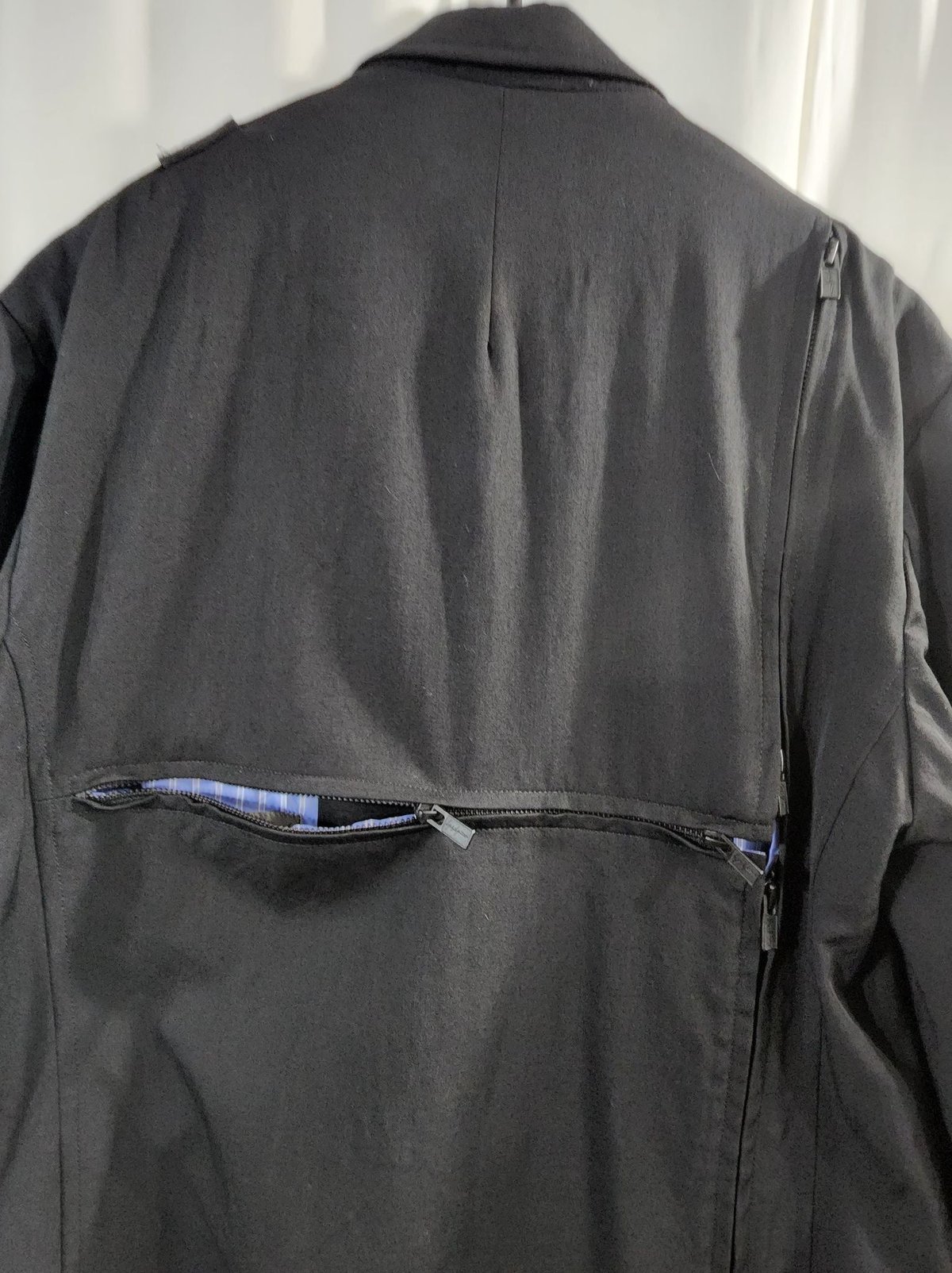 17AW yohji yamamoto pour homme 黒 変形ジッパー使いデザインジャ 