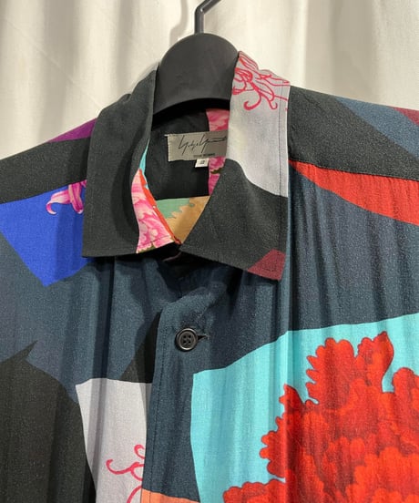 2016SS yohji yamamoto pour homme 花柄ロングシャツ（HO-B58-224）