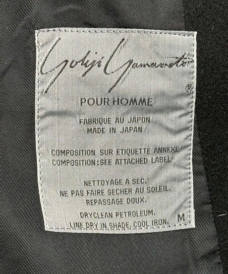 1980's yohji yamamoto pour homme vintage 丸文字ロゴ デザインジャケット（H-J-257xxx）