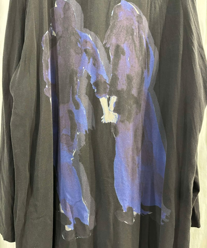 2020SS yohji yamamoto pour homme プリントロングチャイナシャツ