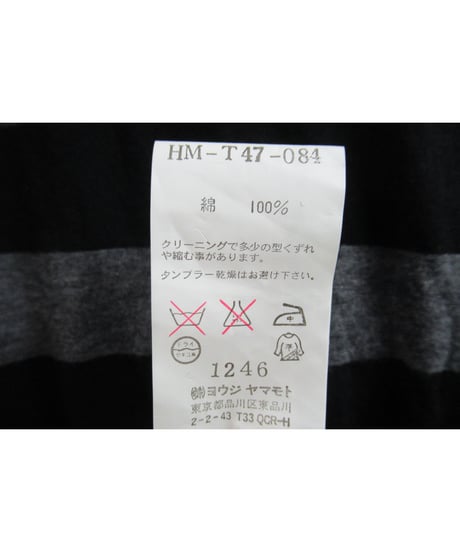 08ss yohji yamamoto pour homme ヘンリーネックデザインカットソー HM-T47-084