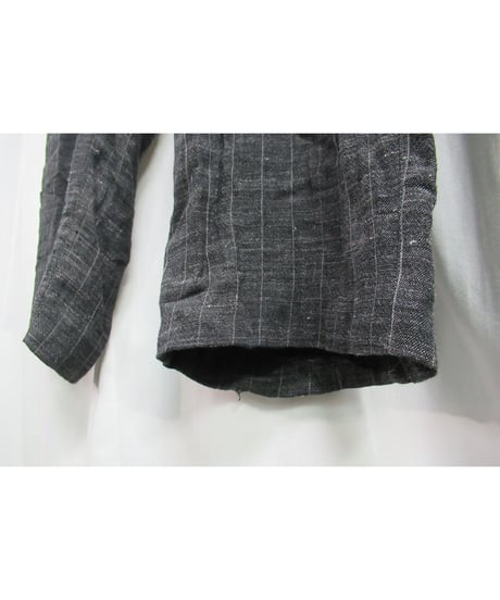 90’s yohji yamamoto pour homme vintage SAMPLE グレー ストライプデザインセットアップ（J16-233-1M）