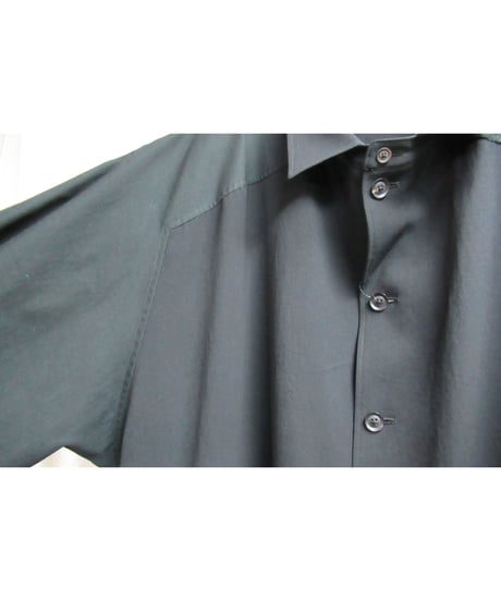 18ss yohji yamamoto POUR HOMME スリーブ＆アーム切替えデザインロングブラウス（HW-B24-809）