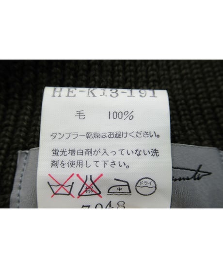 95aw yohji yamamoto pour homme vintage 鹿鳴館期 カーキ ニットベスト（HE-K13-191）