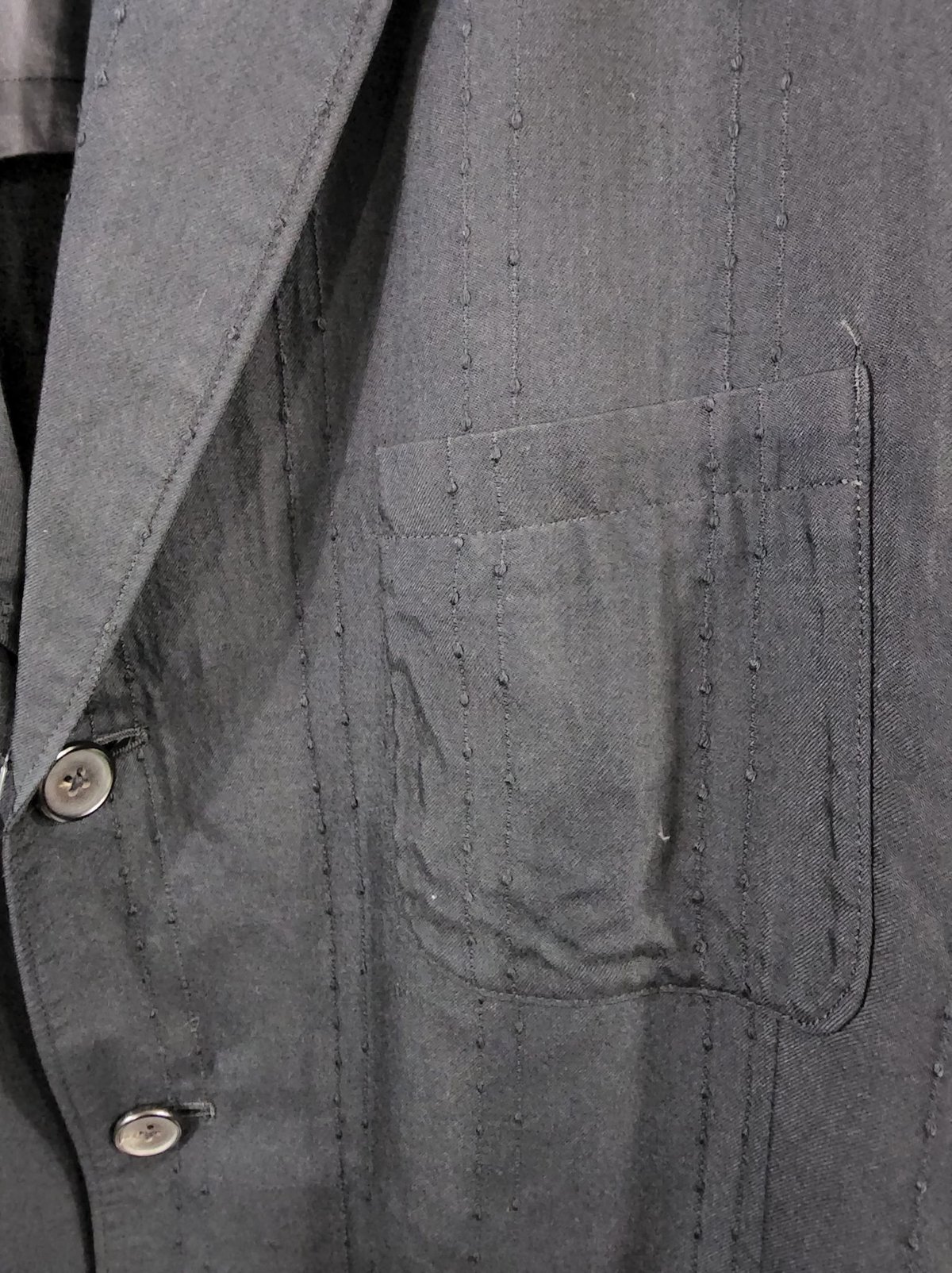 Y's Yohji Yamamoto ブラックジャケット サイズ3 Y's for men yohji yamamoto 黒 3釦ノーパットジャケット （MQ-