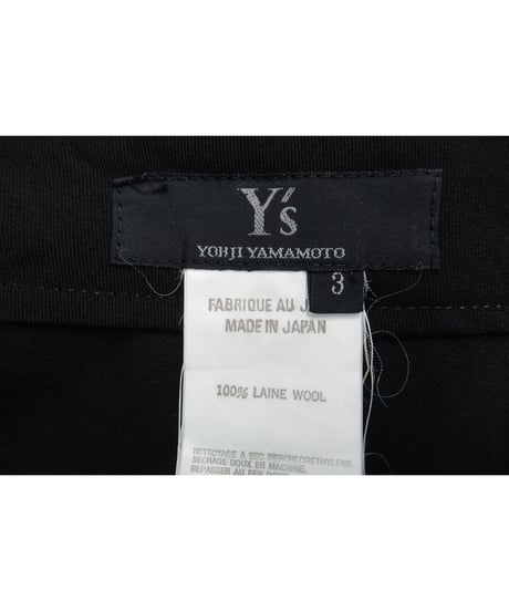 Y's yohji yamamoto 黒 ピン付きデザインひざ丈スカート YT-S06-100