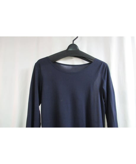 94ss yohji yamamoto femme vintage 紺 バックスリットデザインカットソー FT-B25-608