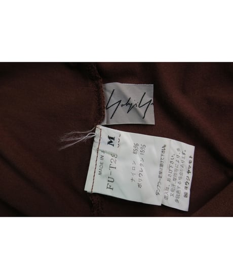 97ss yohji yamamoto femme vintage 茶 シンプルカットソー FU-T23-630