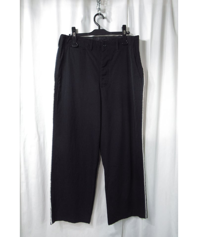 Y's for men yohji yamamoto 紺 サイドデザイン テパードパンツ Y's for men yohji yamamoto 紺 サイドデザイン テパードパンツ