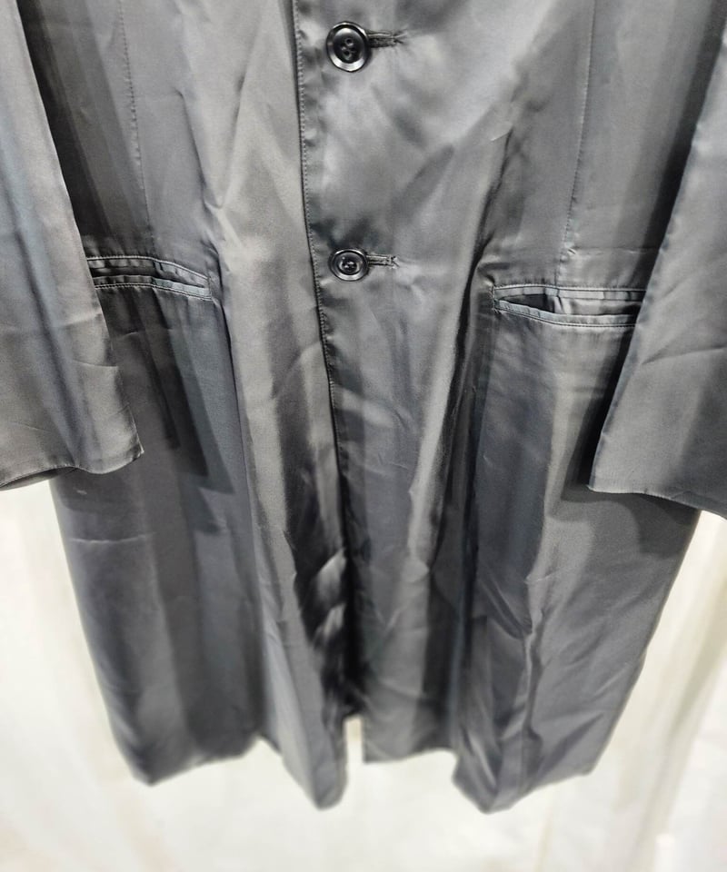 2016aw yohjiyamamoto pour homme 黒 ロゴ入りスタッフコート （