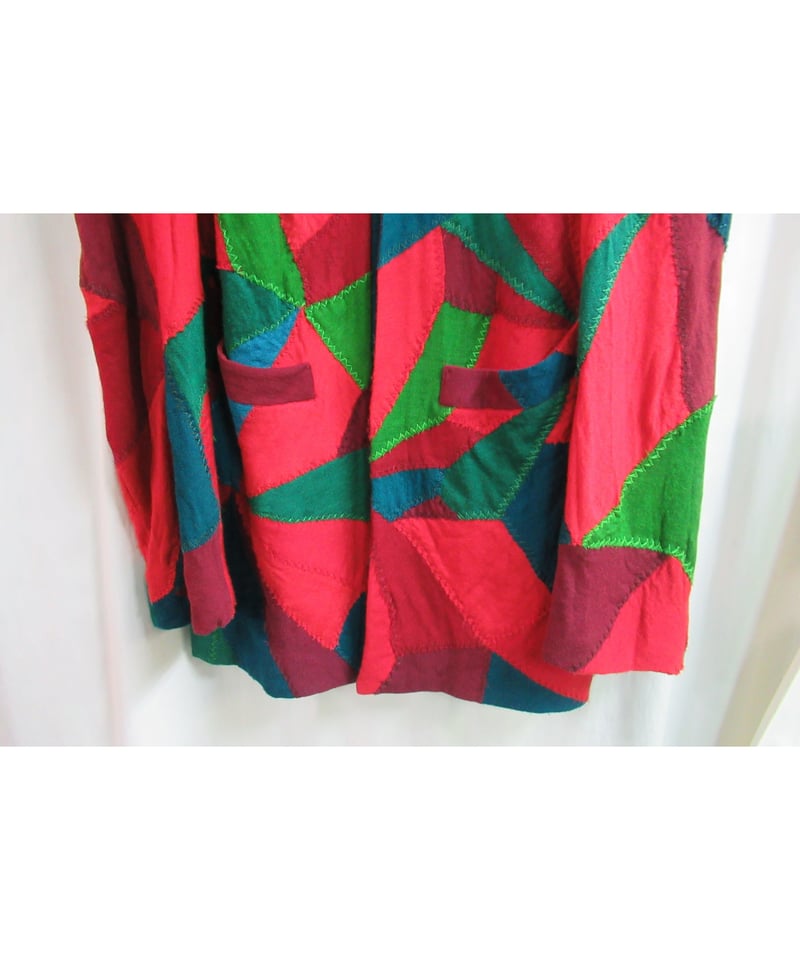 2000AW yohji yamamoto pour homme パッチワークスタンドカラージ