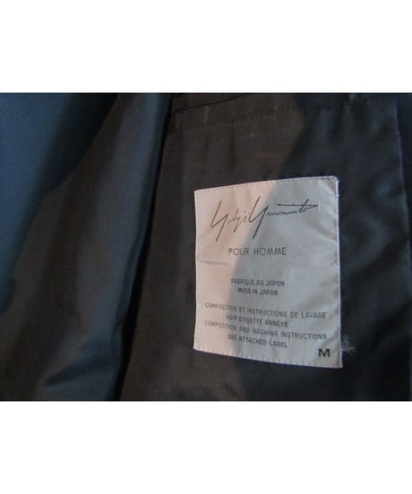 96aw yohji yamamoto pour homme vintage レザー切替えデザインジャケット