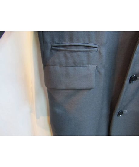 LIMI feu yohji yamamoto グレー シンプルロングジャケット LV-J19-101