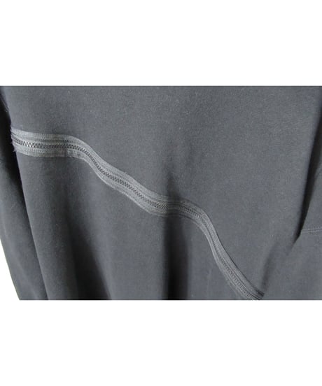 SAMPLE B yohji yamamoto +noir ファスナー スリーブデザイン フーテッドロングカットソー（NV-T65-077）