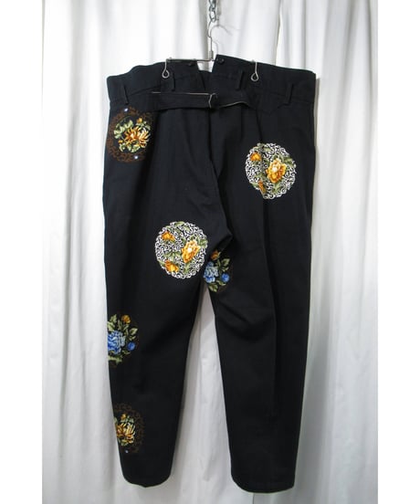 96ss yohji yamamoto pour homme vintage 花と少年期 プリントデザイン ワイドパンツ（HF-P01）