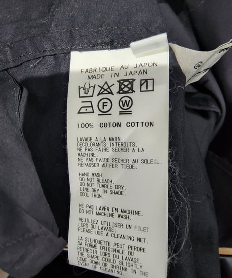 2019ss yohji yamamoto pour homme 黒 切替えシャツジャケット(HH-B95-037)