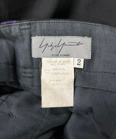 2002SS yohji yamamoto pour homme 脇テープパンツ（HE-P34-102）