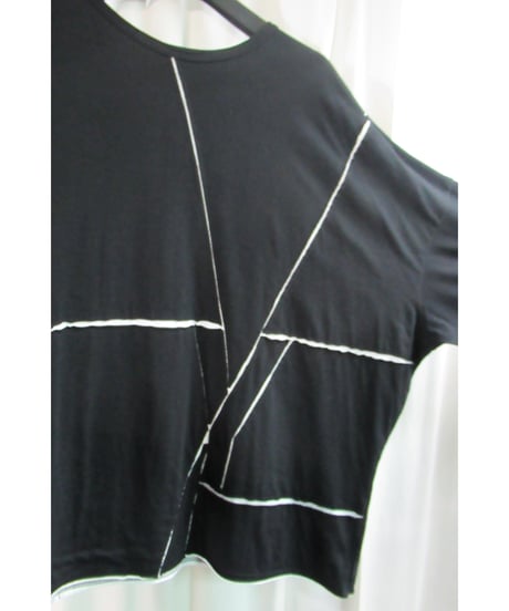 B yohji yamamoto +noir 長袖 断ち切りデザインカットソー N-1