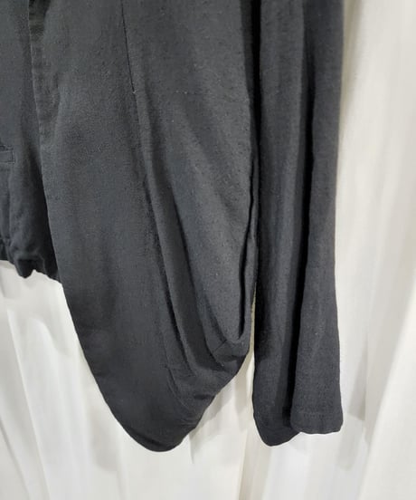 Y’s yohji yamamoto 黒 アシンメトリースナップ釦 デザインジャケット (YD-J09-201)