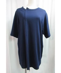 camphor tree 紺 襟切替えデザインTシャツ