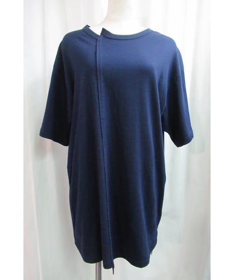 camphor tree 紺 襟切替えデザインTシャツ