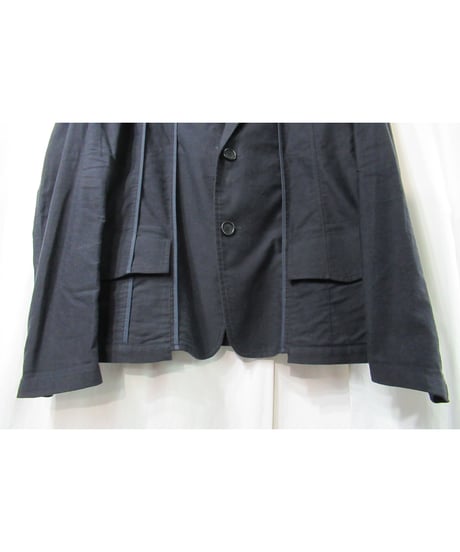16ss yohji yamamoto pour homme コットン 縦ラインデザインジャケット（HO-J12-011）