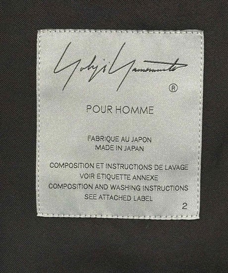 2023SS yohji yamamoto pour homme ロングジャケット（HZ-J11-004）