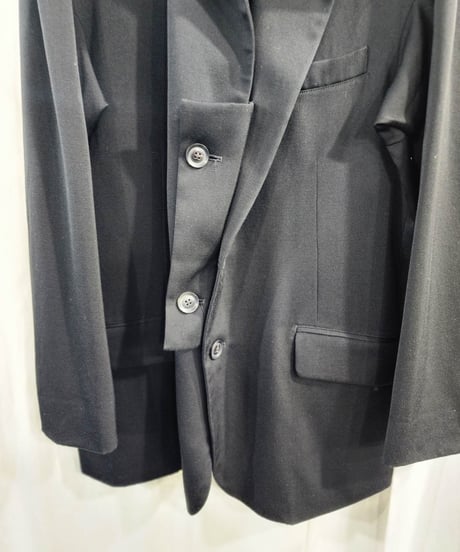 2017aw yohji yamamoto pour homme レザー襟デザインジャケット (HK-J24-108)