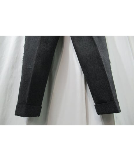 95aw yohji yamamoto pour homme vintage 鹿鳴館期 グレーストライプダメージ加工セットアップ（HE-J64-119）