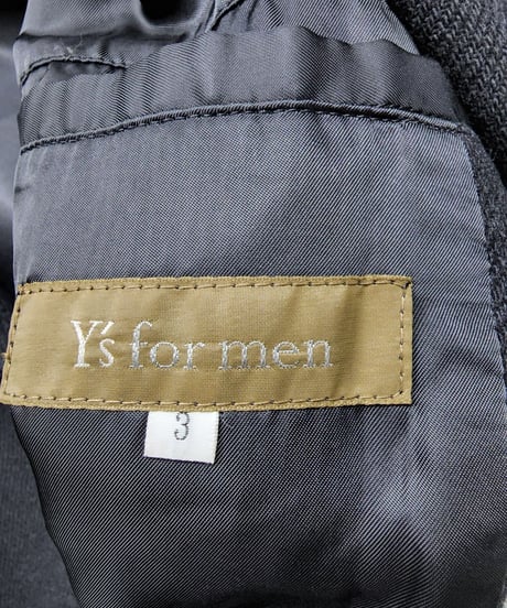 Y's for men yohji yamamoto 黒　テーラードロングコート (HN-CO1-130)