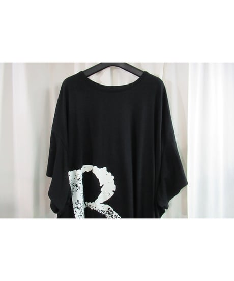 20aw B yohji yamamoto +noir 黒 【B】半袖 プリントカットソー NR-T60-077
