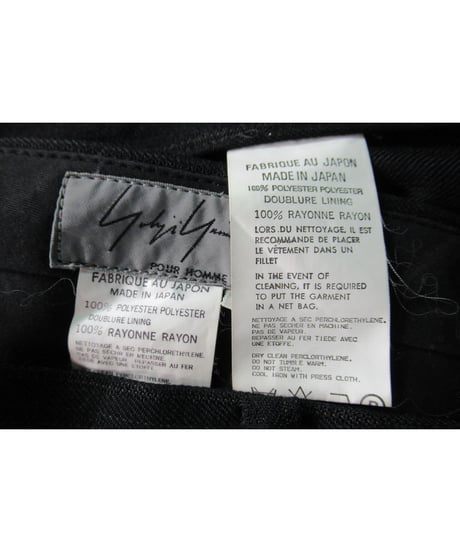 99ss yohji yamamoto pour homme vintage ストライプ ファスナーデザインセットアップ（HC-J51-901）