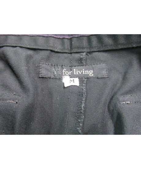 Y’s for living yohji yamamoto コットンシンプルワイドパンツ L-1