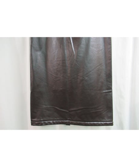 90's Y's yohji yamamoto vintage 茶 フェイクレザーデザインスカート YE-S05-803
