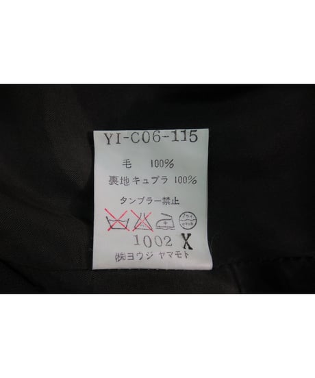 90’s Y's yohji yamamoto vintag カーキ Aラインシンプルコート YI-C06-115