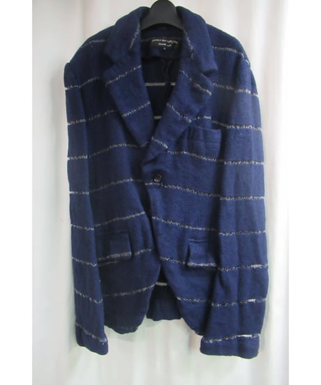 AD2004 COMME des GARCONS HOMME PLUS 紺 縮絨 デザインジャケット PN-J007